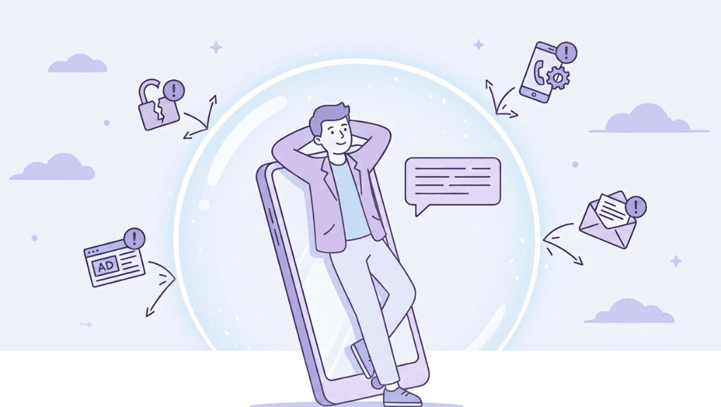 Phone voice and SMS masking feature